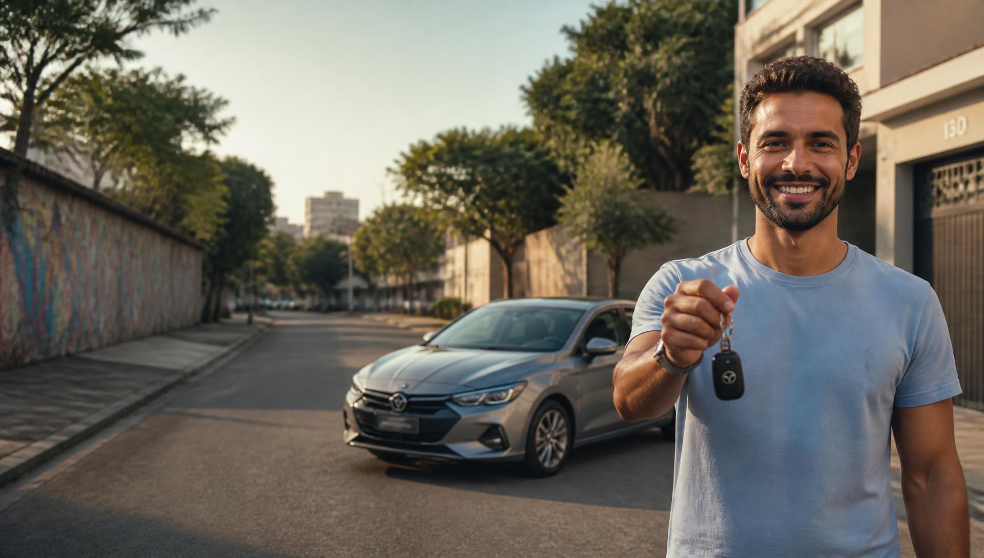 Cliente com carro protegido pela Show de Seguros